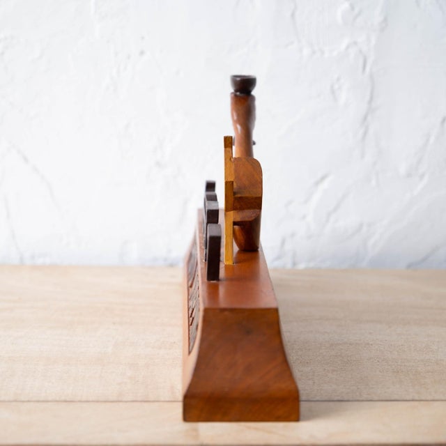 Usaf Carved Wood "Air Survey Team 7 Photo Mapping" Trophy, Clark Air Base, C. 1960 For Sale - Image 10 of 12