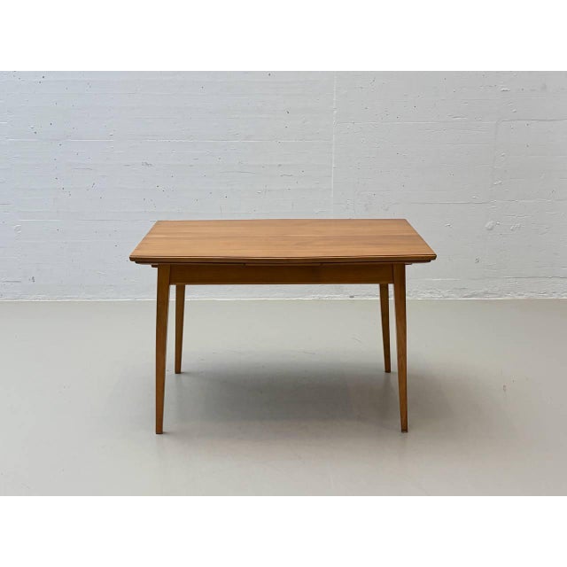 Mid-Century Modern Extendable Dining Table in Cherry Wood from Willisau, Switzerland, 1960s For Sale - Image 3 of 17