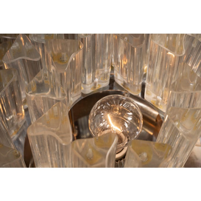 Mid-Century Modern Early 20th Century Mid-Century Modern Lucite Tiered Flush Mount Ceiling Light For Sale - Image 3 of 6