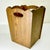 1970s Vintage Folk Art Boho Chic Walnut Wood Wastebasket For Sale - Image 10 of 10