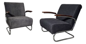 Set of Bauhaus Chrome S411 Armchairs by Willem Hendrik Gispen for Mücke Reder, 1930s