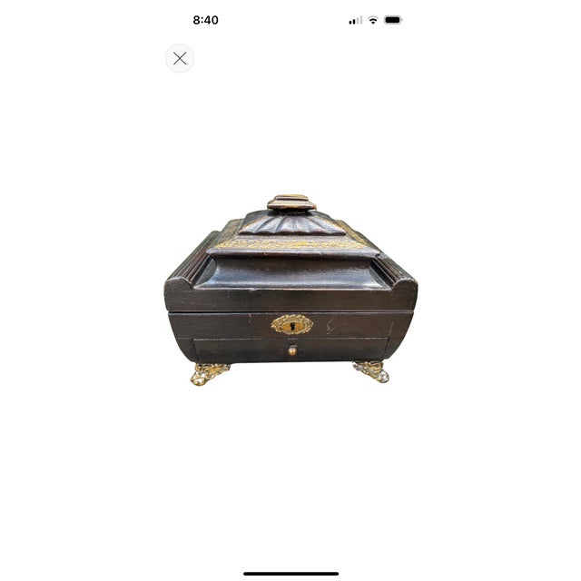 19th Century English Regency Leather Box For Sale - Image 13 of 13