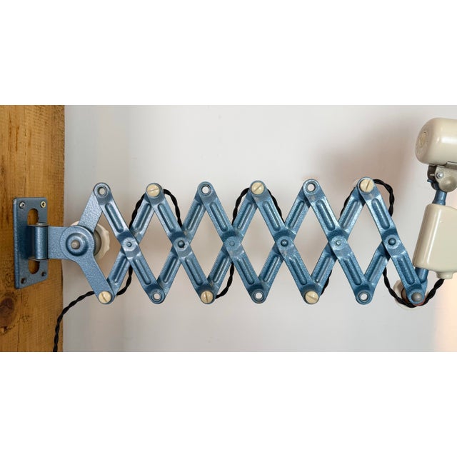 Industrial East German Scissor Lamp from Reif Dresden, 1950s For Sale - Image 15 of 18