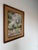 Charming 1960s vintage oil on canvas painting depicting a bustling European city street scene with figures strolling along...