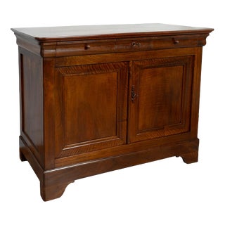 Antique Provençal Sideboard with a Hooded Top in Solid Walnut, France, 19th Century For Sale