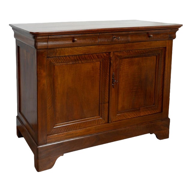 Antique Provençal Sideboard with a Hooded Top in Solid Walnut, France, 19th Century For Sale
