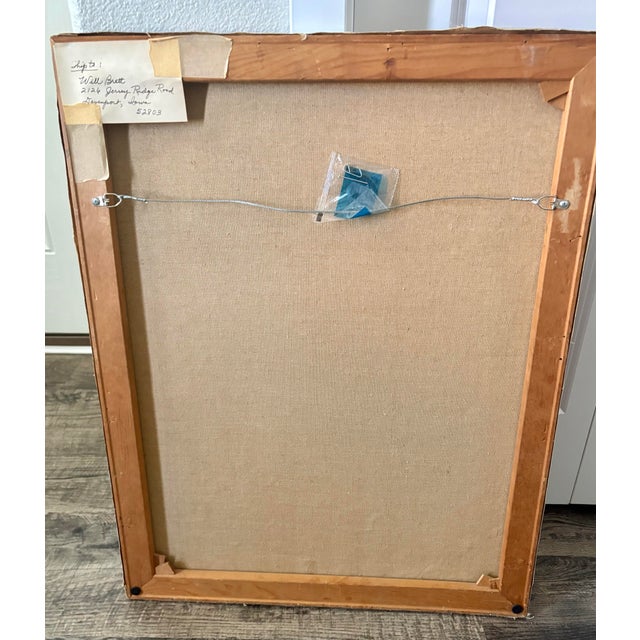 Wood Vintage Impressionist Oil Portrait of a Gentleman, 28.5" X 22" For Sale - Image 7 of 8