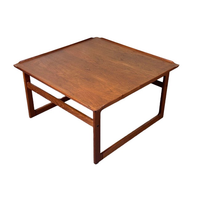 Vintage Danish Teak Table by Jalk Vodder Andersen for Dyrlund, 1970s For Sale