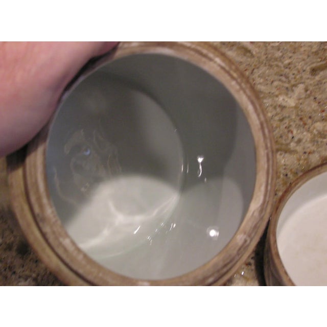 Early 20th Century Vintage Chinese Multi-Color Pastel Ceramic Covered Jar, Signed For Sale - Image 5 of 10