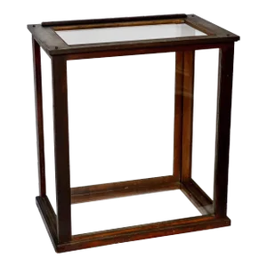Early 20th Century Antique English Mahogany Counter Top Display Vitrine