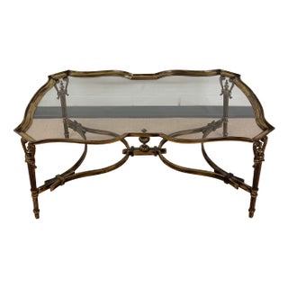 Maitland Smith Venice Solid Brass Coffee Table For Sale