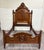 Late 19th Century Antique Full Size Victorian Eastlake Carved Walnut and Flame Mahogany Bed For Sale - Image 5 of 14