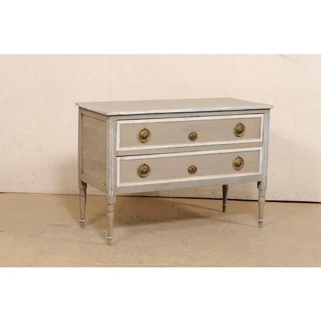 Neoclassical Late 18th Century Painted 2-Drawer Chest, Italy For Sale - Image 3 of 11