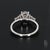 Contemporary 14k White Gold Engagement Ring With Oval Cz and Marquise Diamonds, Size 7 For Sale - Image 3 of 6