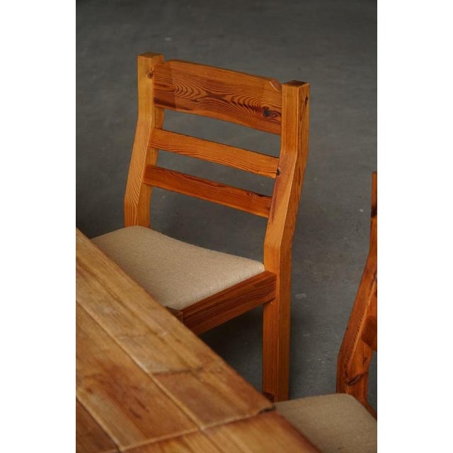 Danish Modern Brutalist Chairs in Pine by Hans Jørgen Frydendal, 1970s, Set of 6 For Sale - Image 14 of 18