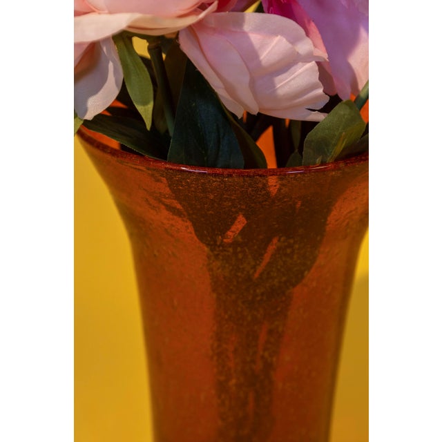 Mid-Century Modern Blown Glass Vase 70s For Sale - Image 6 of 9