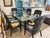 Onyx Mid 20th Century McGuire Bamboo Table With 6 Coordinating, Pencil Reed Designer Chairs For Sale - Image 8 of 12
