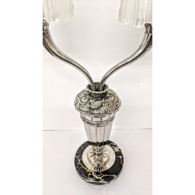 Mid 20th Century French Art Deco Table Lamp by Sabino For Sale - Image 5 of 10