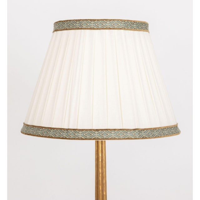 Robert Kuo Pair of Robert Kuo Spiral Bulb Form Gilt Brass Floor Lamps For Sale - Image 4 of 10