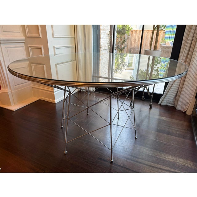 Modern Caracole Modern Metro 54 Inch Round Dining Table For Sale - Image 3 of 8