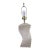 Late 20th Century Post Modern Twisted Style Ceramic Ivory Table Lamp For Sale