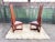 Wood Frank Lloyd Wright Style Studio Craft Mid Century Triange / Tripod Accent Chair- Sold Individually For Sale - Image 7 of 9