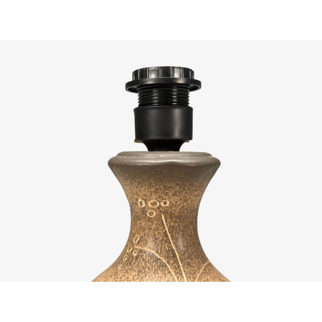 1970s German Modern, Brown Ceramic, Table Lamp, Germany, 1970s For Sale - Image 5 of 8