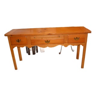 Vintage Thomasville Farmhouse Pine Console / Entry / Sofa Table W/ Pull Out Board! For Sale