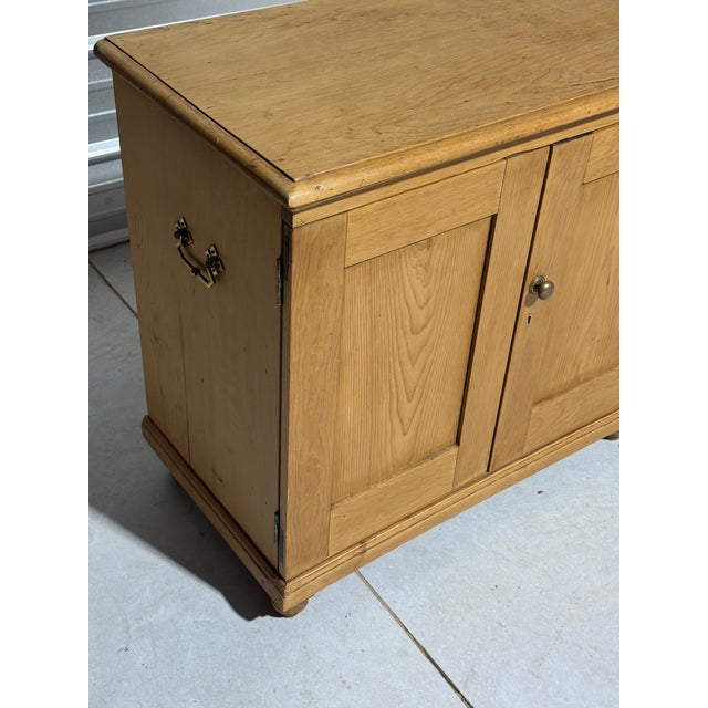 Antique Pine Two Door Cupboard From England For Sale - Image 4 of 18