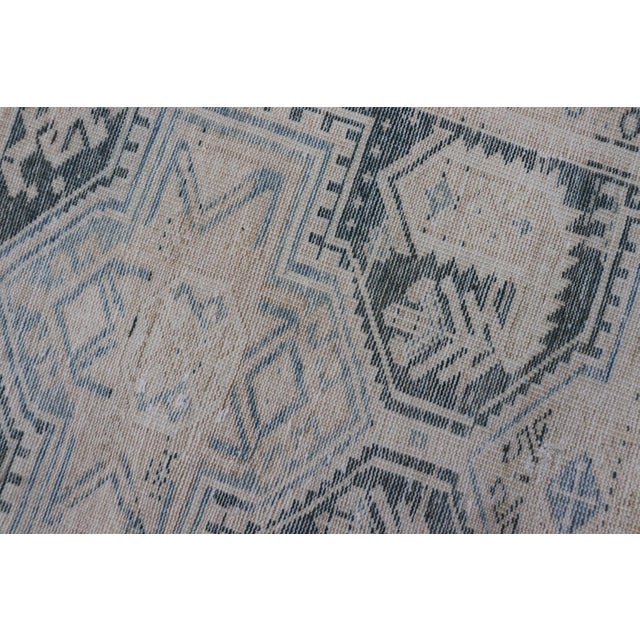 Antique Persian Hamadan Runner With All-Over Medallion Design in Lt. Blue For Sale - Image 13 of 13
