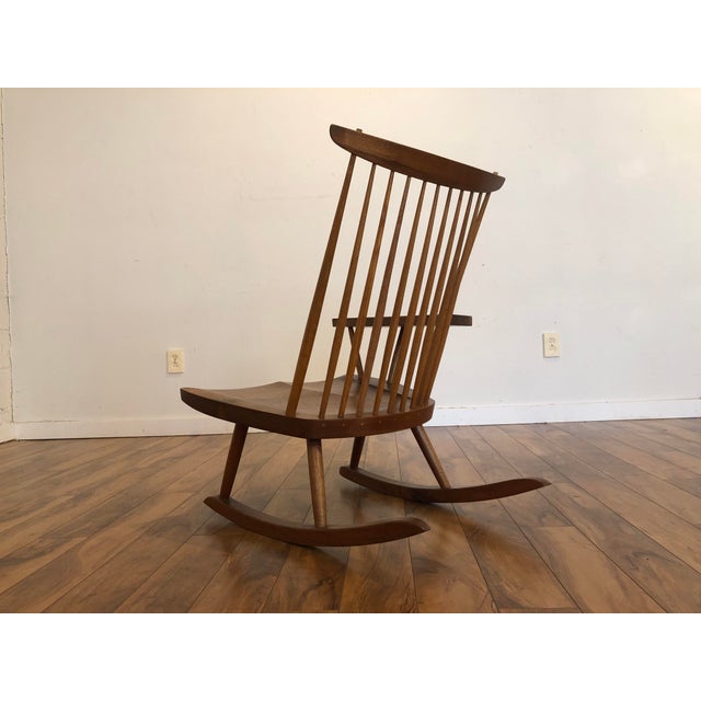 Nakashima Hand Crafted Walnut Rocking Chair Chairish
