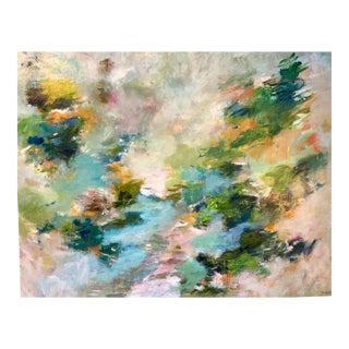 Large Original Abstract Expressionist Painting Titled "Meanwhile the World Goes On" For Sale