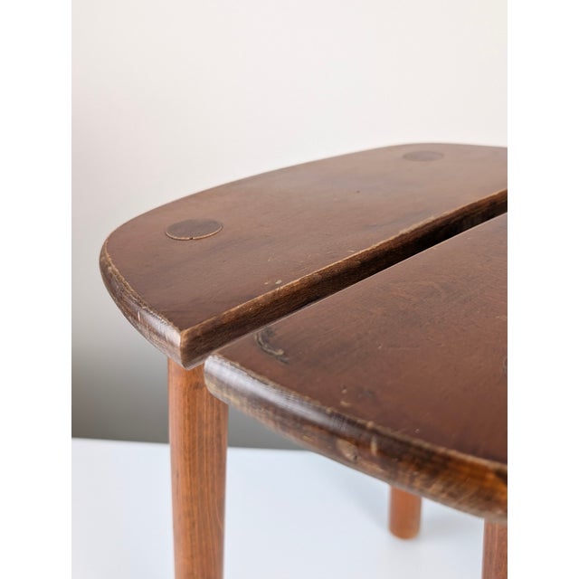 Wooden Stools by Pierre Gautier Delaye, France, 1960s, Set of 2 For Sale - Image 15 of 18