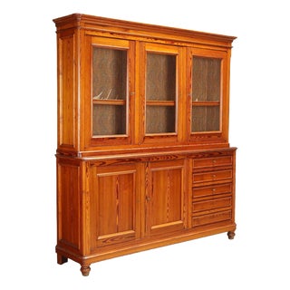 Antique Italian Double-Body Larch Sideboard, 1800s For Sale