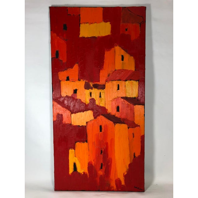 2000 - 2009 Lars Pfeiffer, Red Houses Triptych, 2003, Oil on Canvas, Set of 3 For Sale - Image 5 of 15