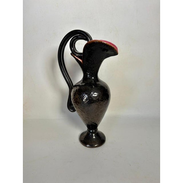 A ceramic jug from Vallauris, France, dating from the 1960s, perfectly illustrates the creativity and formal freedom of...