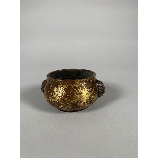 Bronze incense burner "gold Splash" Qianlong period (1735-1796) For Sale - Image 9 of 9