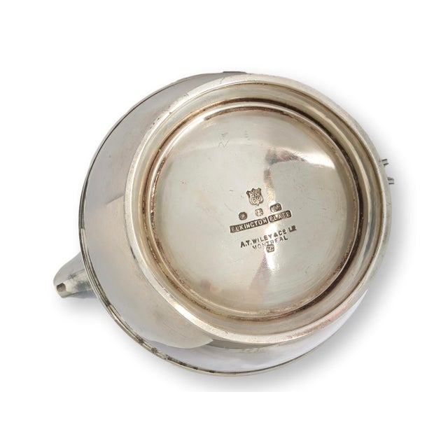1920s Elkington Silverplate Hotel Hot Water Pot For Sale - Image 5 of 7
