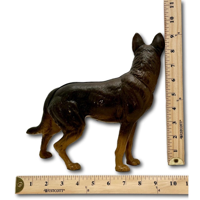 Excellent Vintage Hubley Manufacturing Co Usa Cast Iron German Shepherd Dog Doorstop - Circa 1930s For Sale - Image 17 of 18