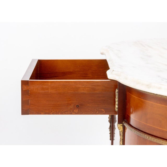 Brown French Empire Style Marble Top Mahogany Sideboard For Sale - Image 8 of 12
