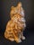 Orange Antique Cast Iron Seated Cat Doorstop Vintage Orange Painted Feline Figure 4lb For Sale - Image 8 of 18
