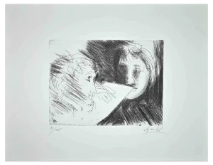 Giacomo Manzú, Double Portrait, Original Etching, 1970