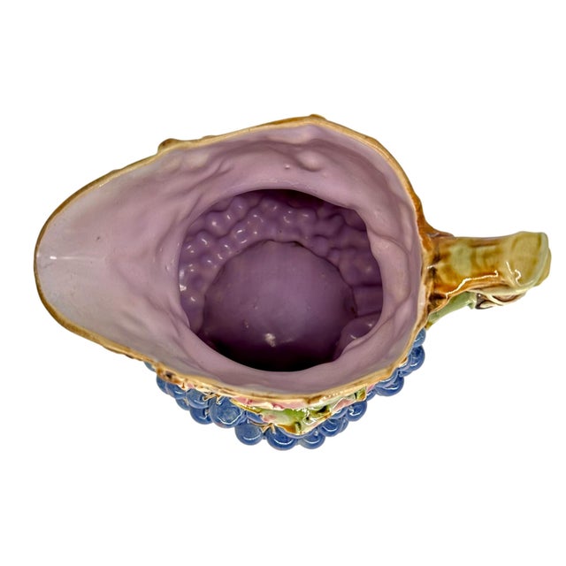 A Majolica Grape-Form Wine Jug by Brown-Westhead, Moore, English, Ca. 1876 For Sale - Image 10 of 12