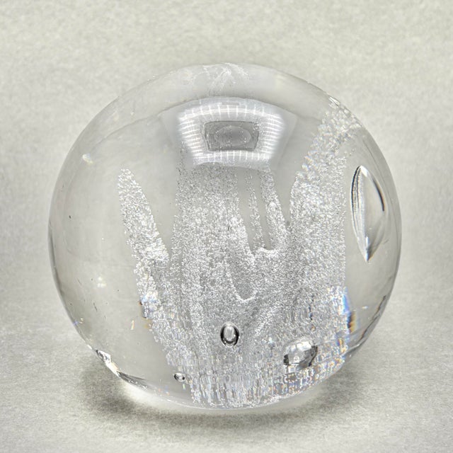 Kosta Boda Vintage Kosta Sweden Vicke Lindstrand Mykene Crystal Paperweight For Sale - Image 4 of 8