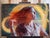 Conjuring by Christopher Clark | Mixed media on wood panel woman with flowing hair and glowing background For Sale - Image 4 of 5