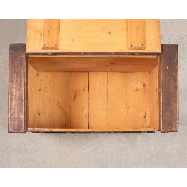 Brown Country English Painted Pine Trunk With Georgian House Facade For Sale - Image 8 of 18