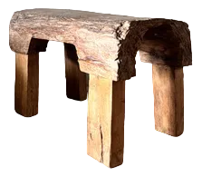 Brutalist Bench in Blond Asian Teak