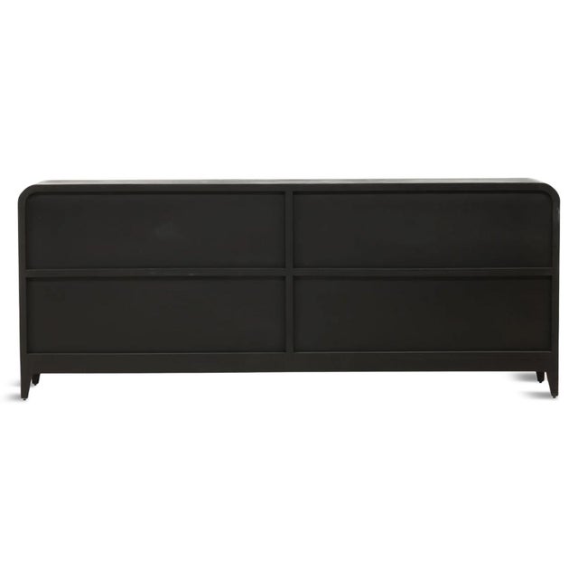 Wood Black Rounded Window Credenza For Sale - Image 7 of 14