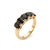 Contemporary Black Onyx Half Band Ring, 925 Sterling Silver Stacking Ring Us 7 For Sale - Image 3 of 5