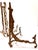 Metal Vintage Mid Century Hollywood Regency Brass Easels, Set of 3 For Sale - Image 7 of 12